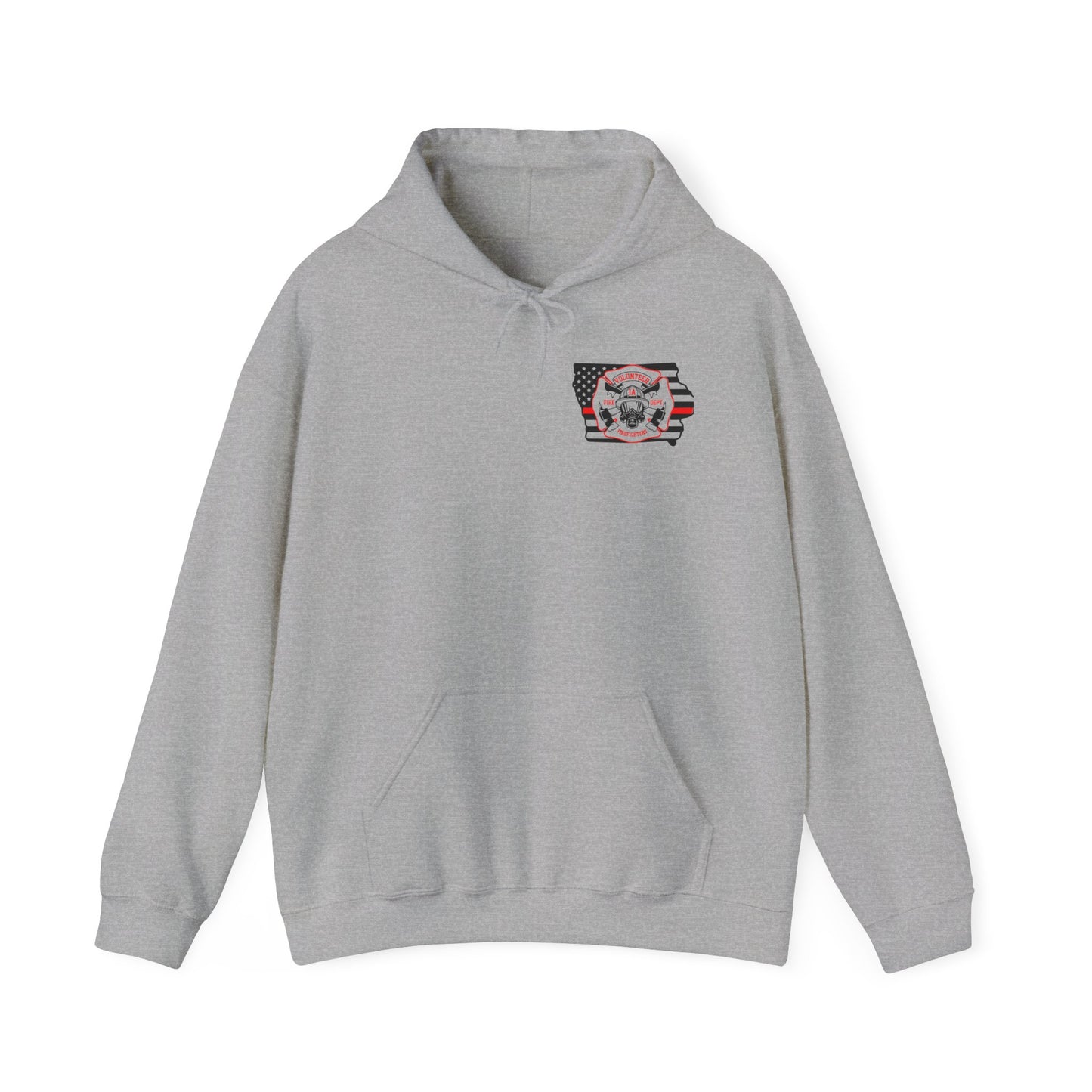 Iowa Volunteer Firefighter Hoodie | Unisex Gildan Heavy Hoodie