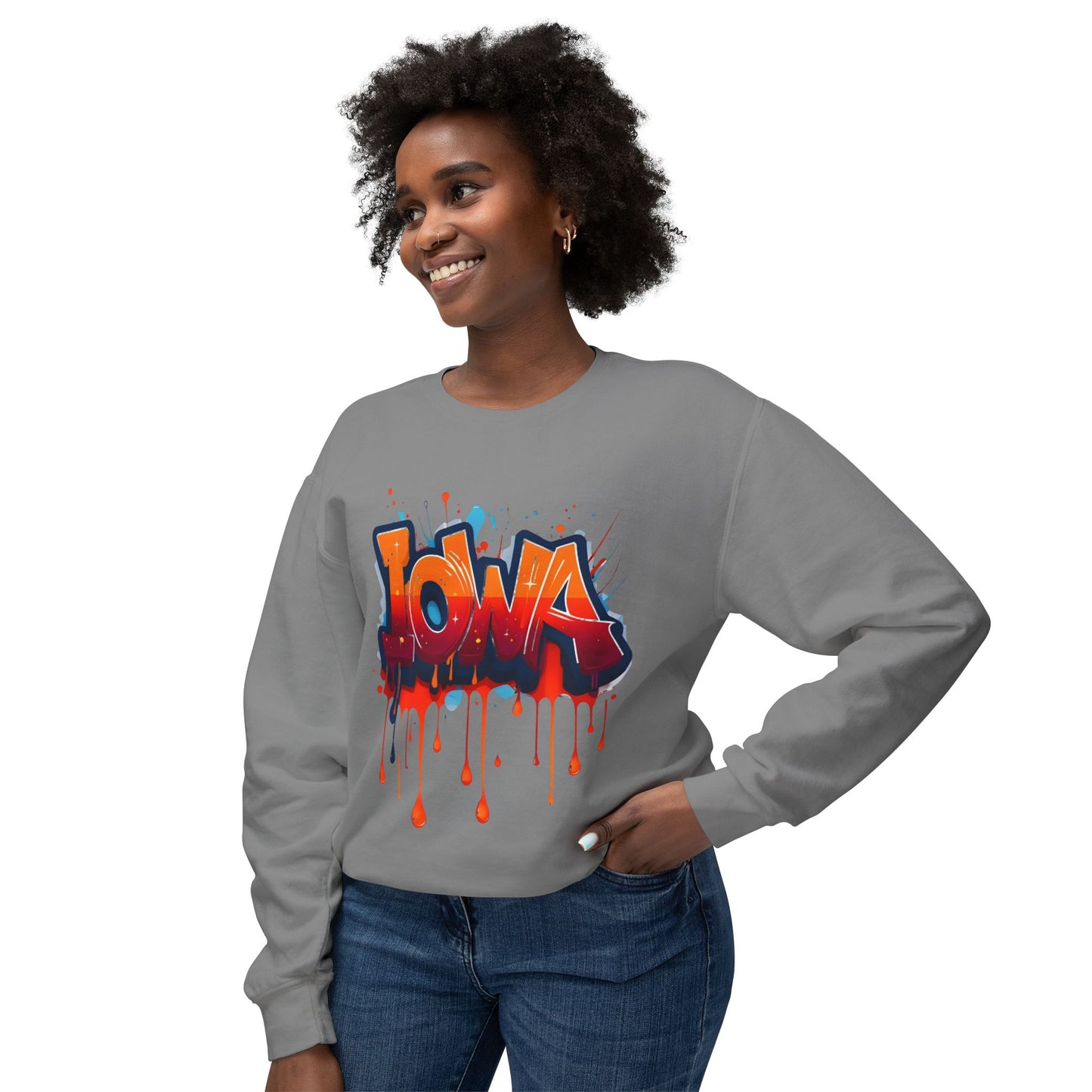 Iowa Graffiti Drip Sweatshirt - Comfort Colors Crewneck