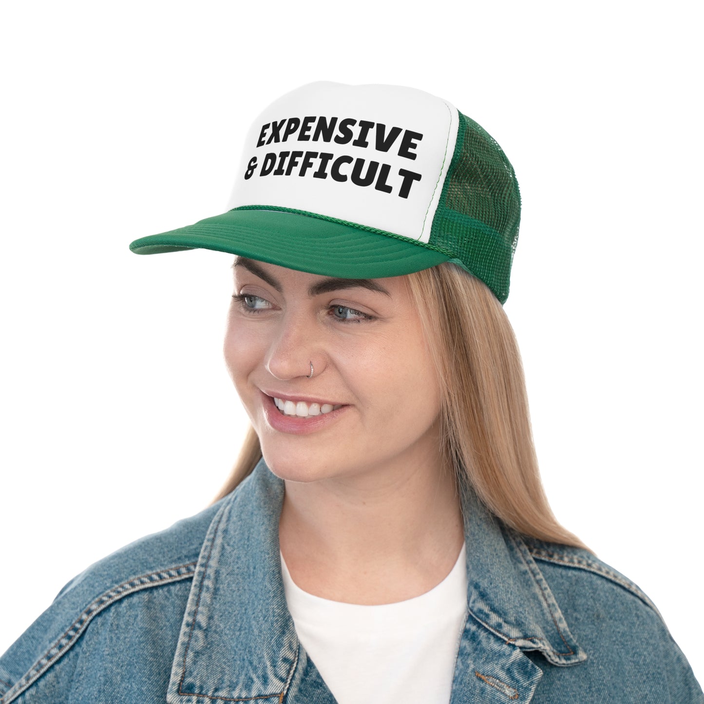 Expensive & Difficult Trucker Hat - Funny Statement Hat - Sassy Gift Cap - Custom Humor Hat