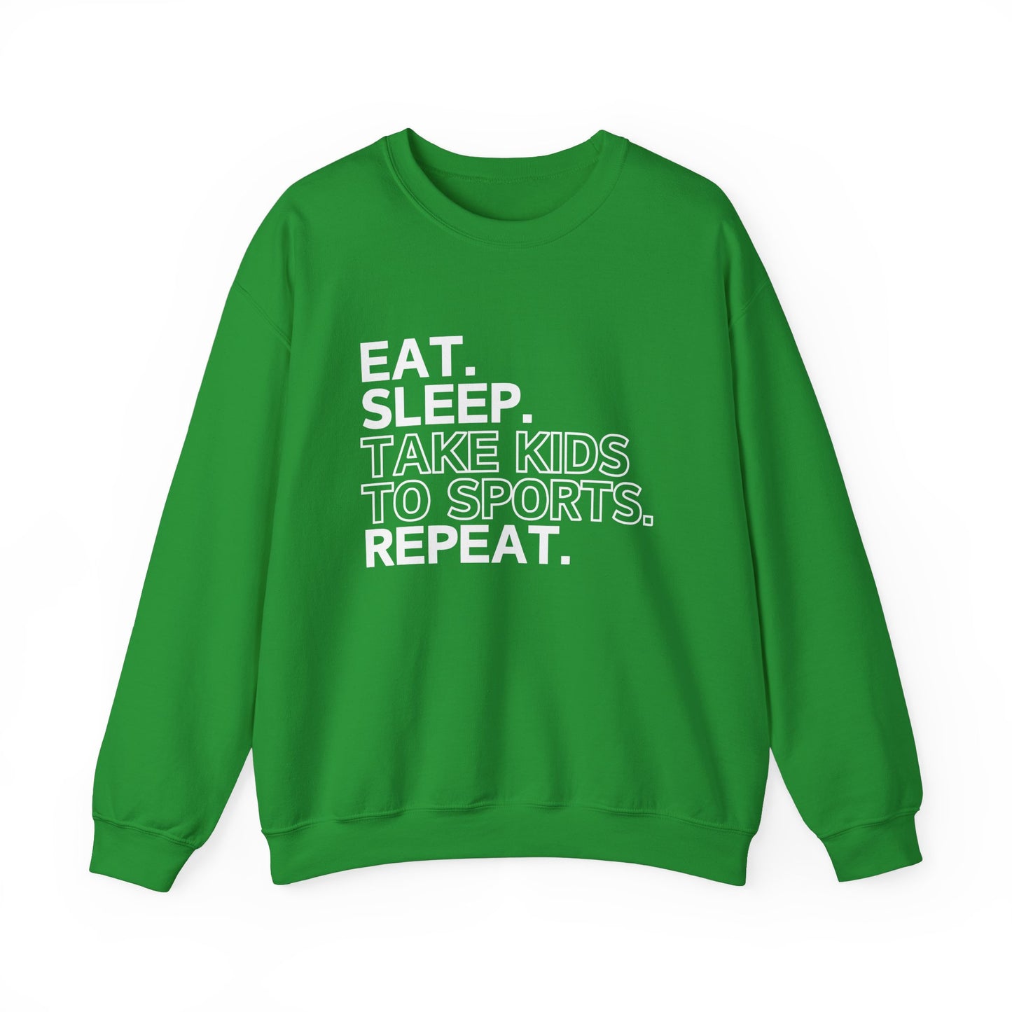 Eat Sleep Take Kids to Sports Repeat - Gildan Crewneck Sweatshirt