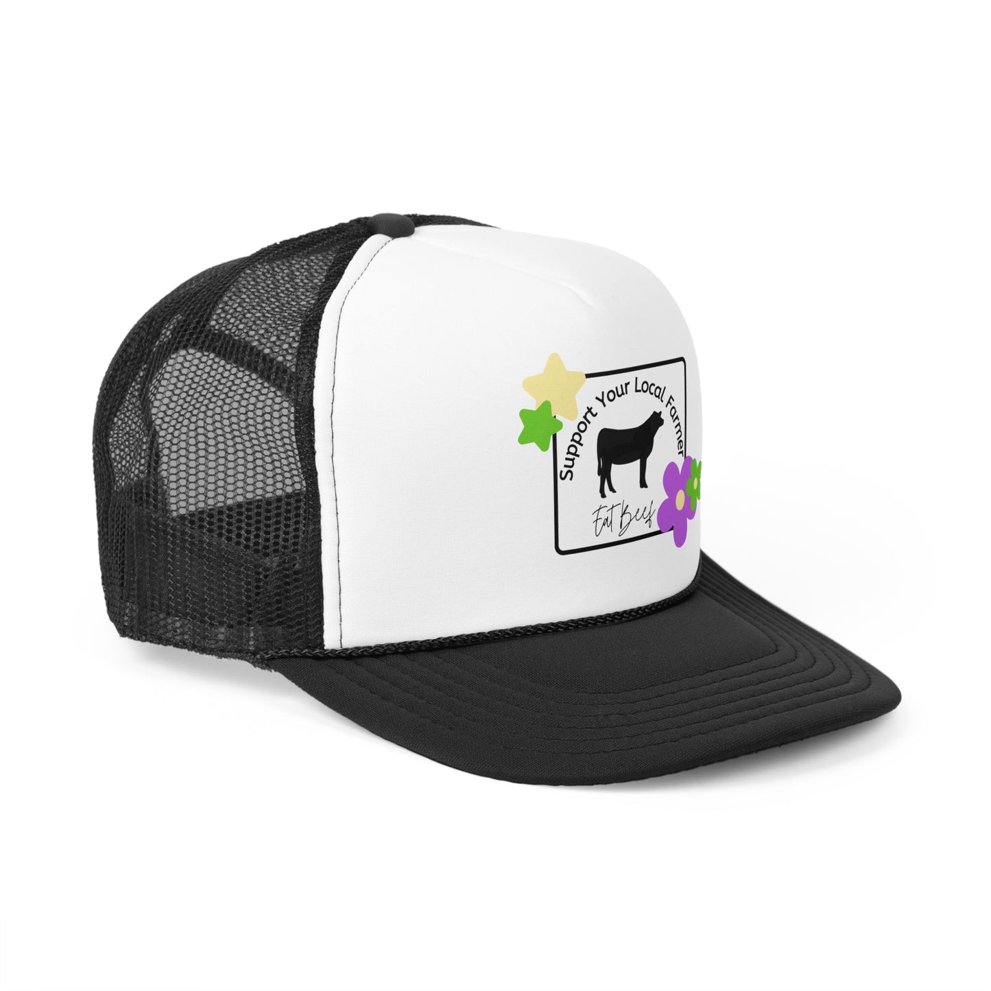 Support Your Local Farmer Eat Beef Trucker Hat