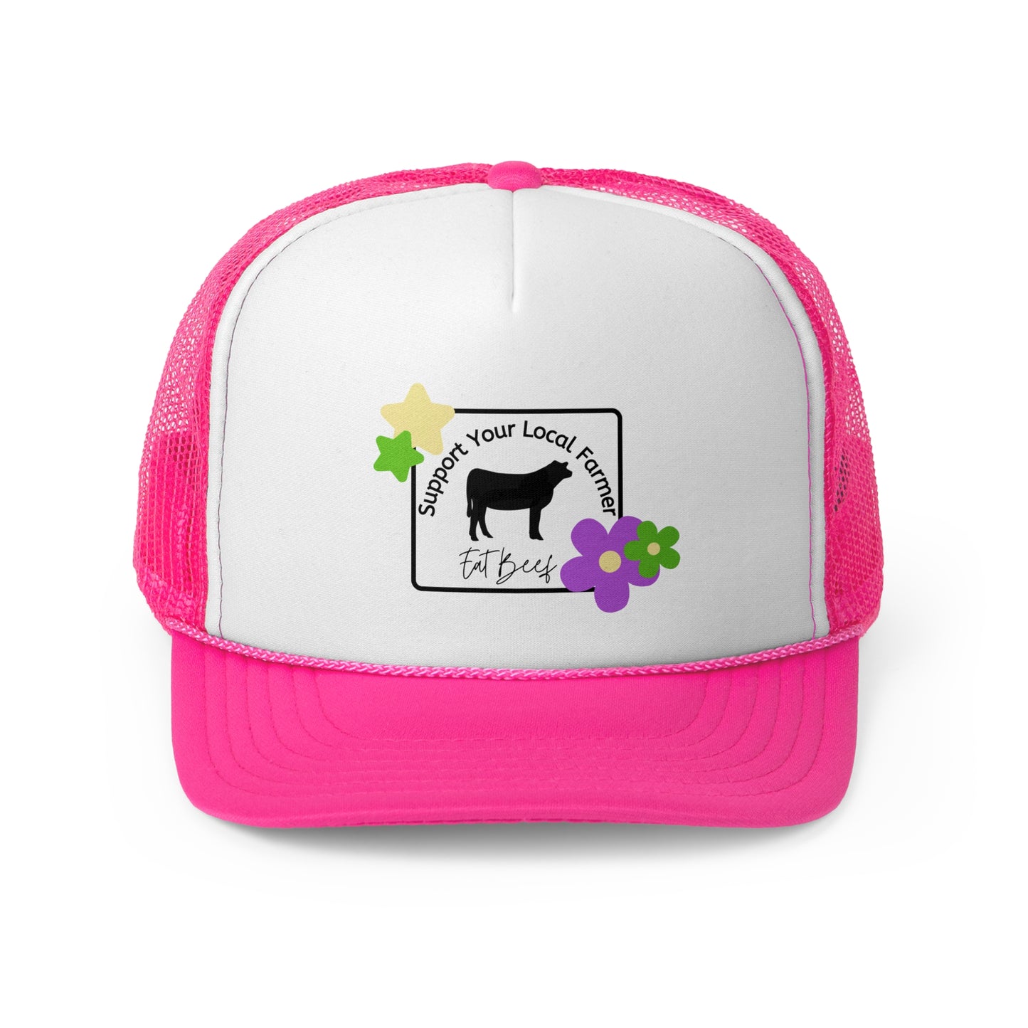 Support Your Local Farmer Eat Beef Trucker Hat