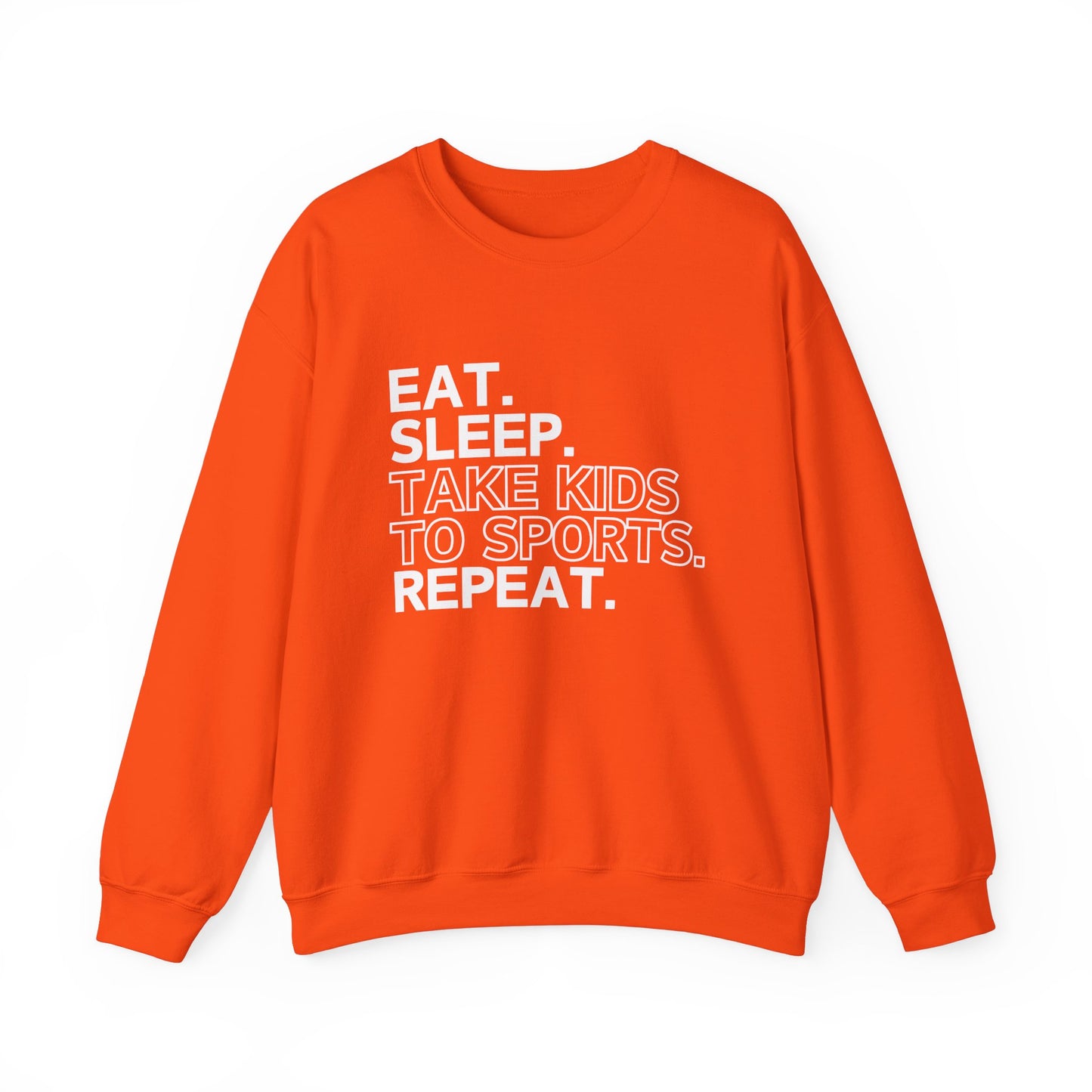 Eat Sleep Take Kids to Sports Repeat - Gildan Crewneck Sweatshirt