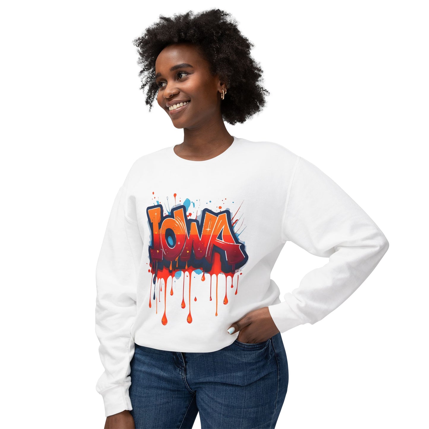 Iowa Graffiti Drip Sweatshirt - Comfort Colors Crewneck