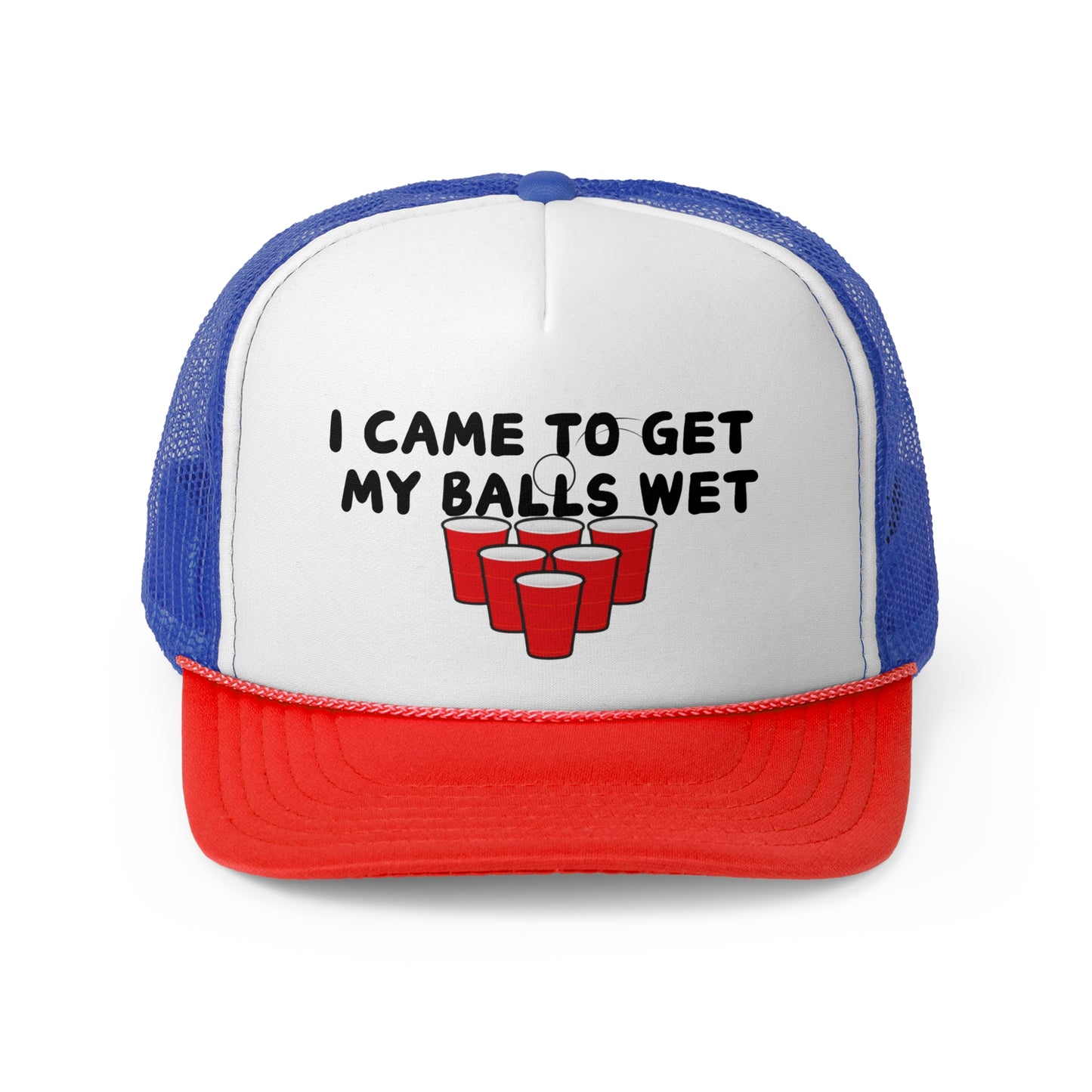 I Came to Get My Balls Wet Beer Pong Trucker Hat Funny Party Cap