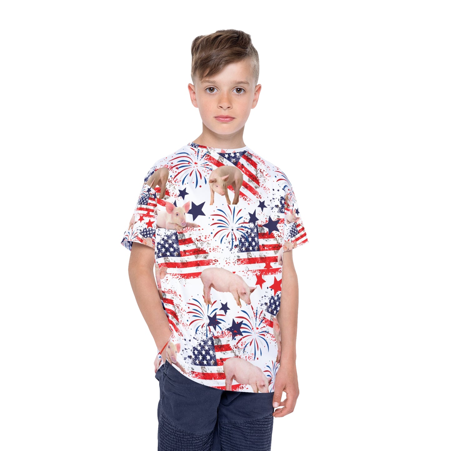 Patriotic Pig Kids Shirt