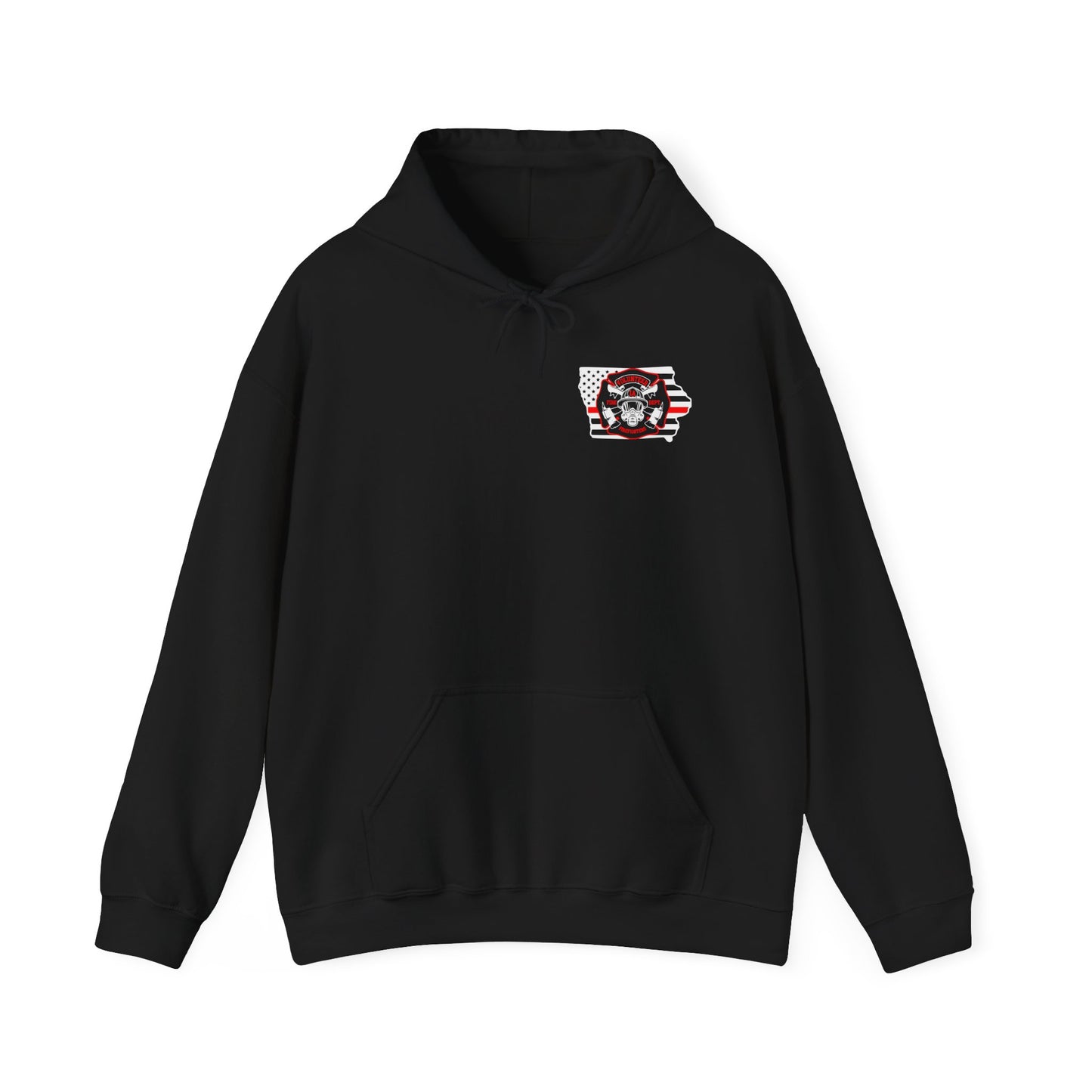 Iowa Volunteer Firefighter Hoodie | Unisex Gildan Heavy Hoodie