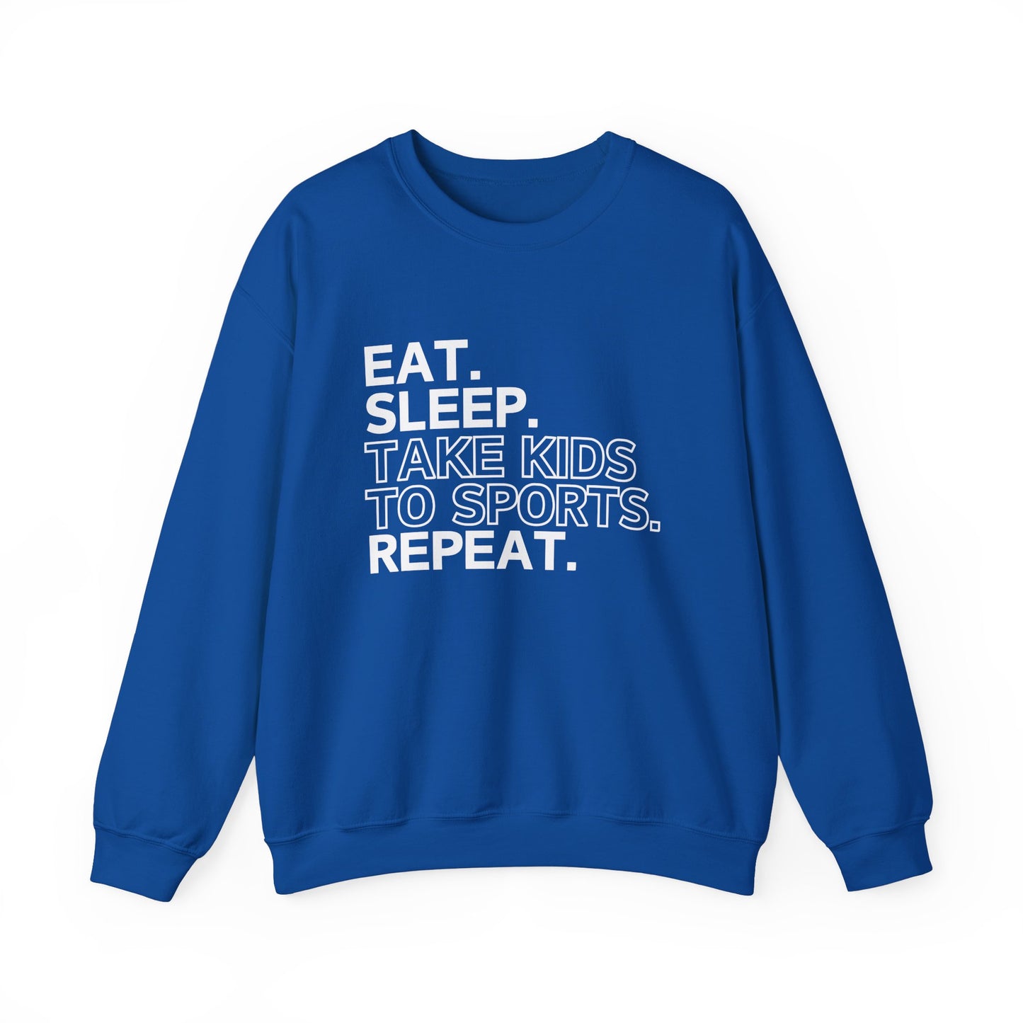 Eat Sleep Take Kids to Sports Repeat - Gildan Crewneck Sweatshirt