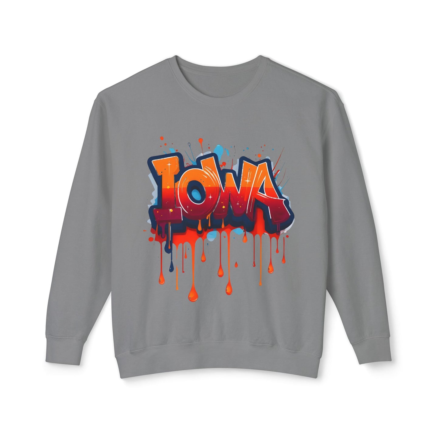 Iowa Graffiti Drip Sweatshirt - Comfort Colors Crewneck