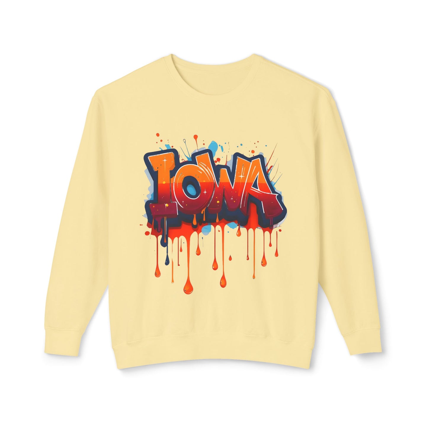 Iowa Graffiti Drip Sweatshirt - Comfort Colors Crewneck
