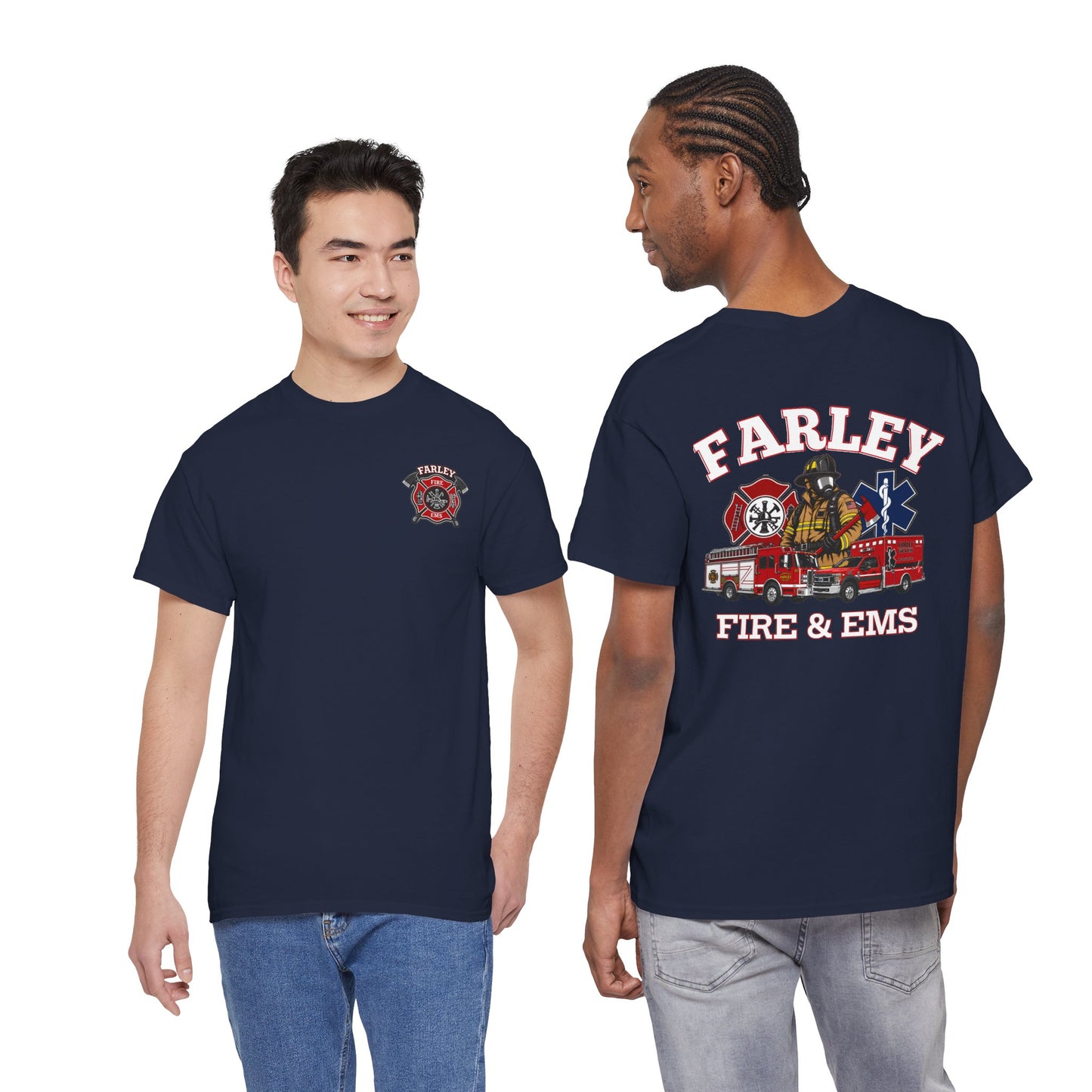 Farley Fire & EMS T-Shirt -Bunker Gear - Gildan Heavy Tee