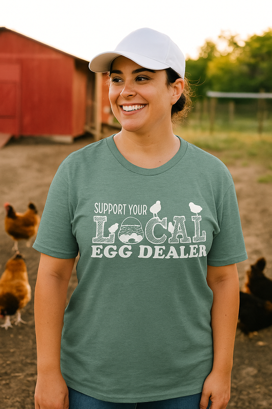 Support Your Local Egg Dealer TShirt Funny Farm Shirt | Bella Canvas