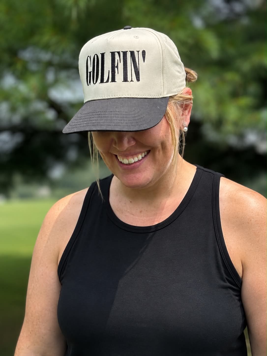 Golfin' Hat | Funny Embroidered Golf Baseball Cap | Golf Gift for Men, Dad & Golfers