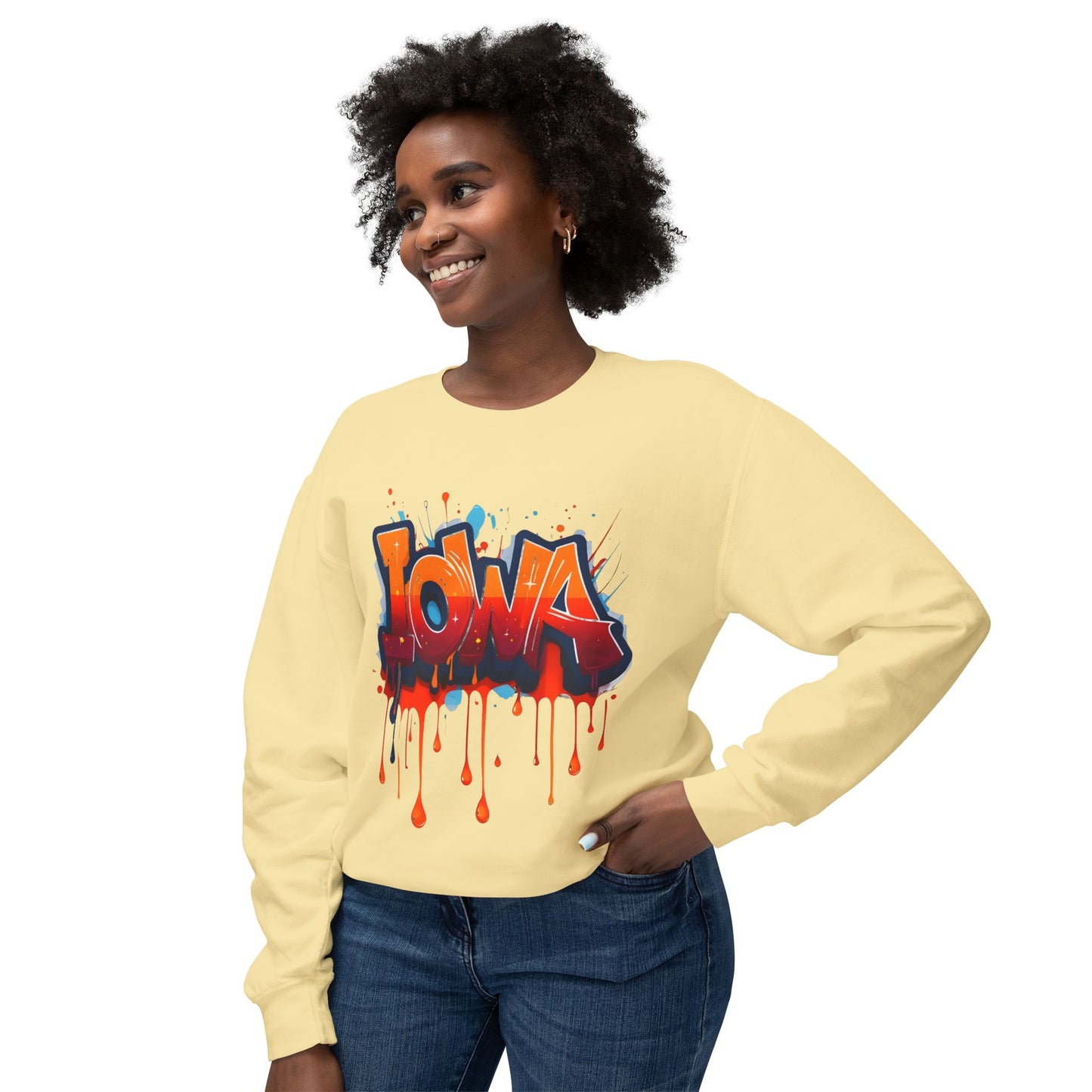 Iowa Graffiti Drip Sweatshirt - Comfort Colors Crewneck
