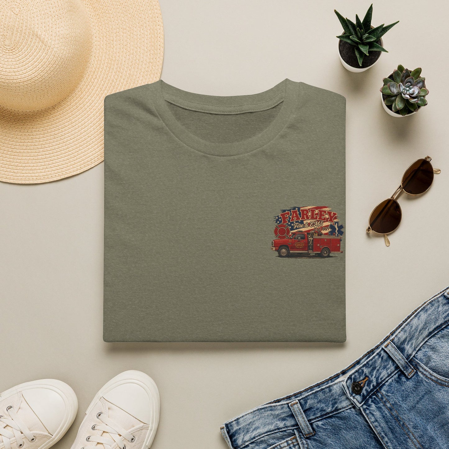 Vintage Farley Fire & EMS T-Shirt - Gildan Softstyle