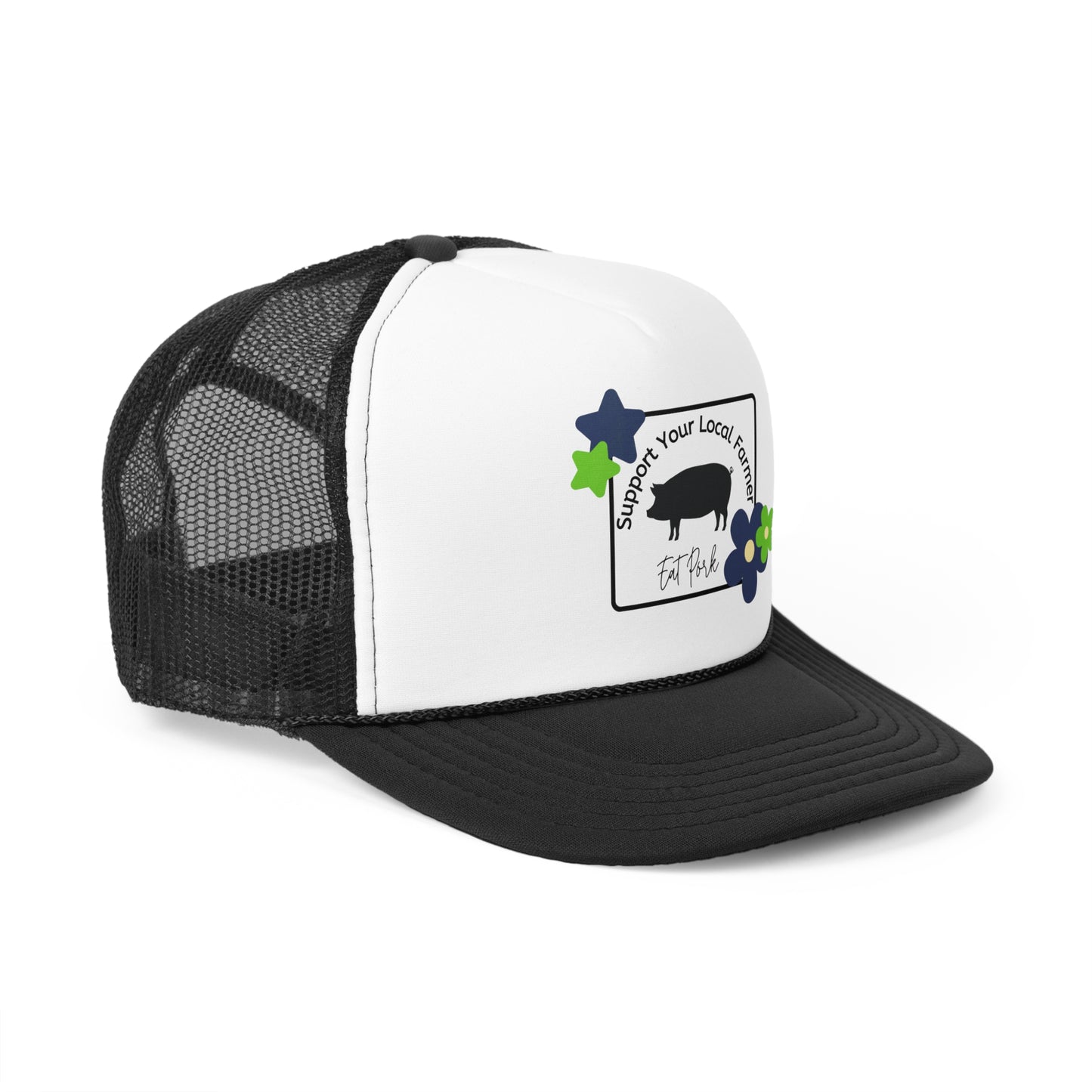 Support Local Farmers Trucker Hat - Eat Pork