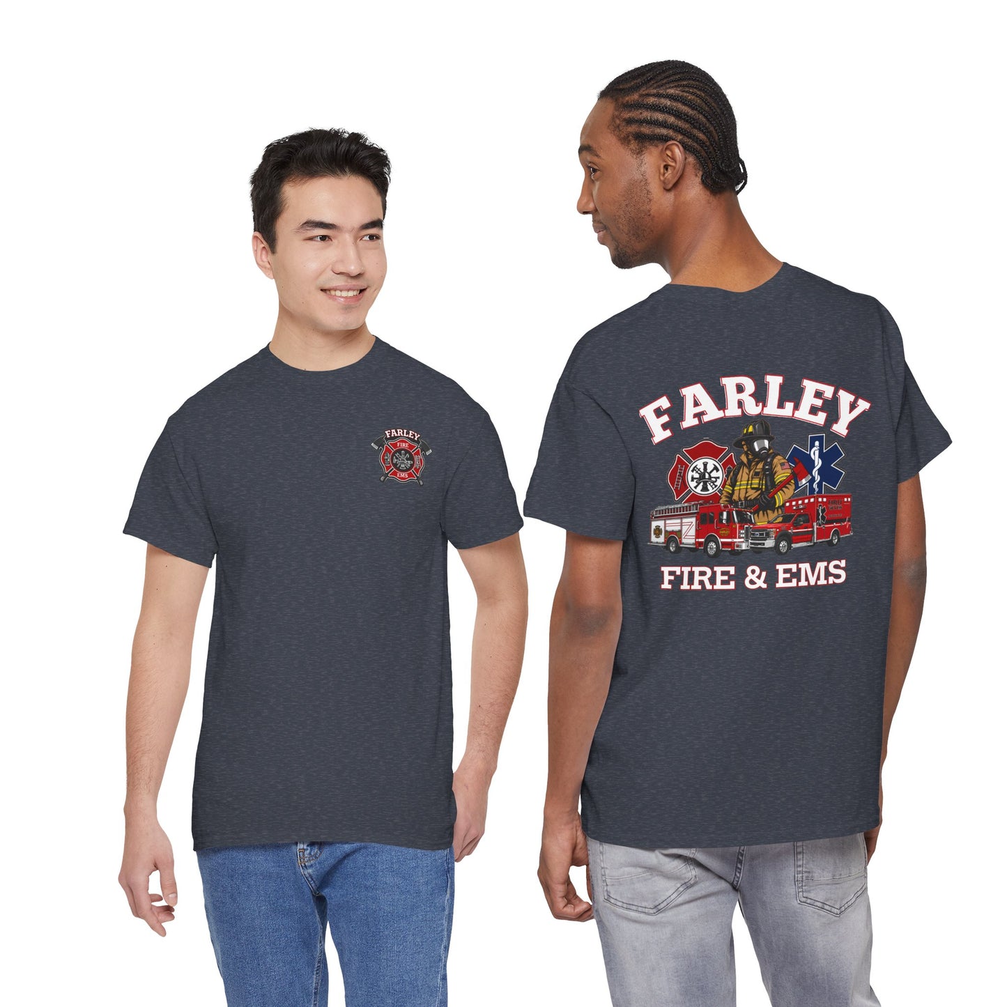 Farley Fire & EMS T-Shirt -Bunker Gear - Gildan Heavy Tee