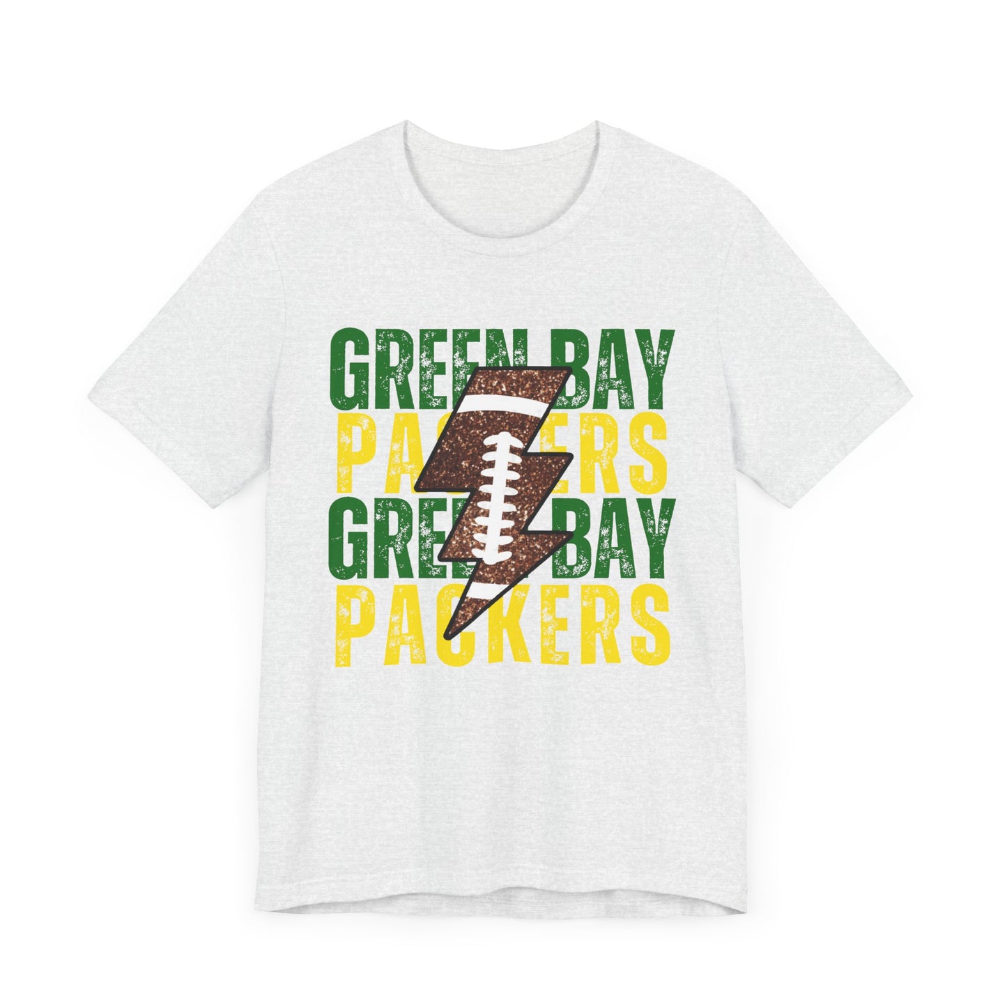 Green Bay Packers Lightning Bolt T-Shirt | Football Fan Graphic Tee | Game Day Shirt | NFL Football Apparel