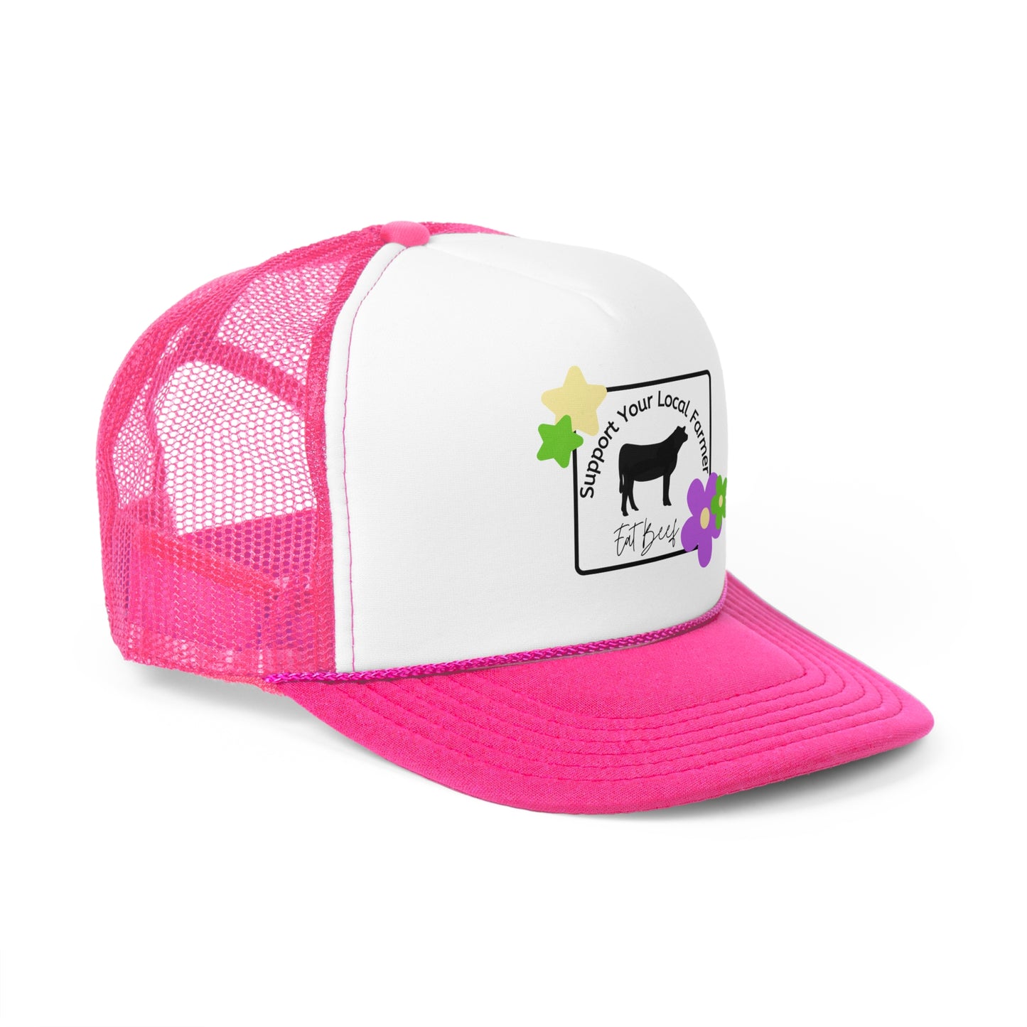 Support Your Local Farmer Eat Beef Trucker Hat