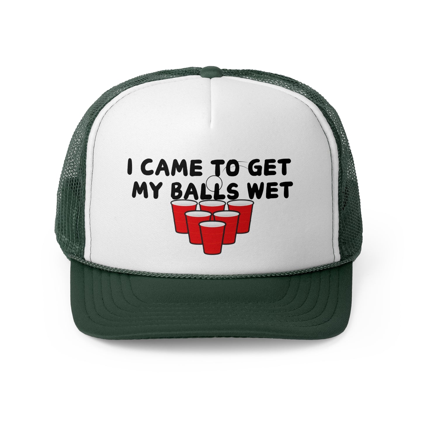I Came to Get My Balls Wet Beer Pong Trucker Hat Funny Party Cap
