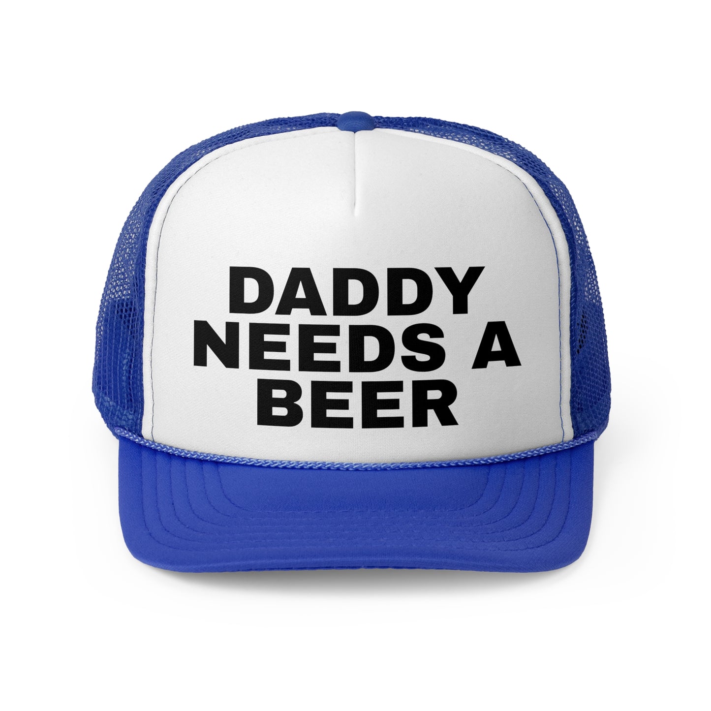 Daddy Needs A Beer" Trucker Hat. Funny Dad Hat  Father's Gift. Adjustable Mesh Back Baseball Cap