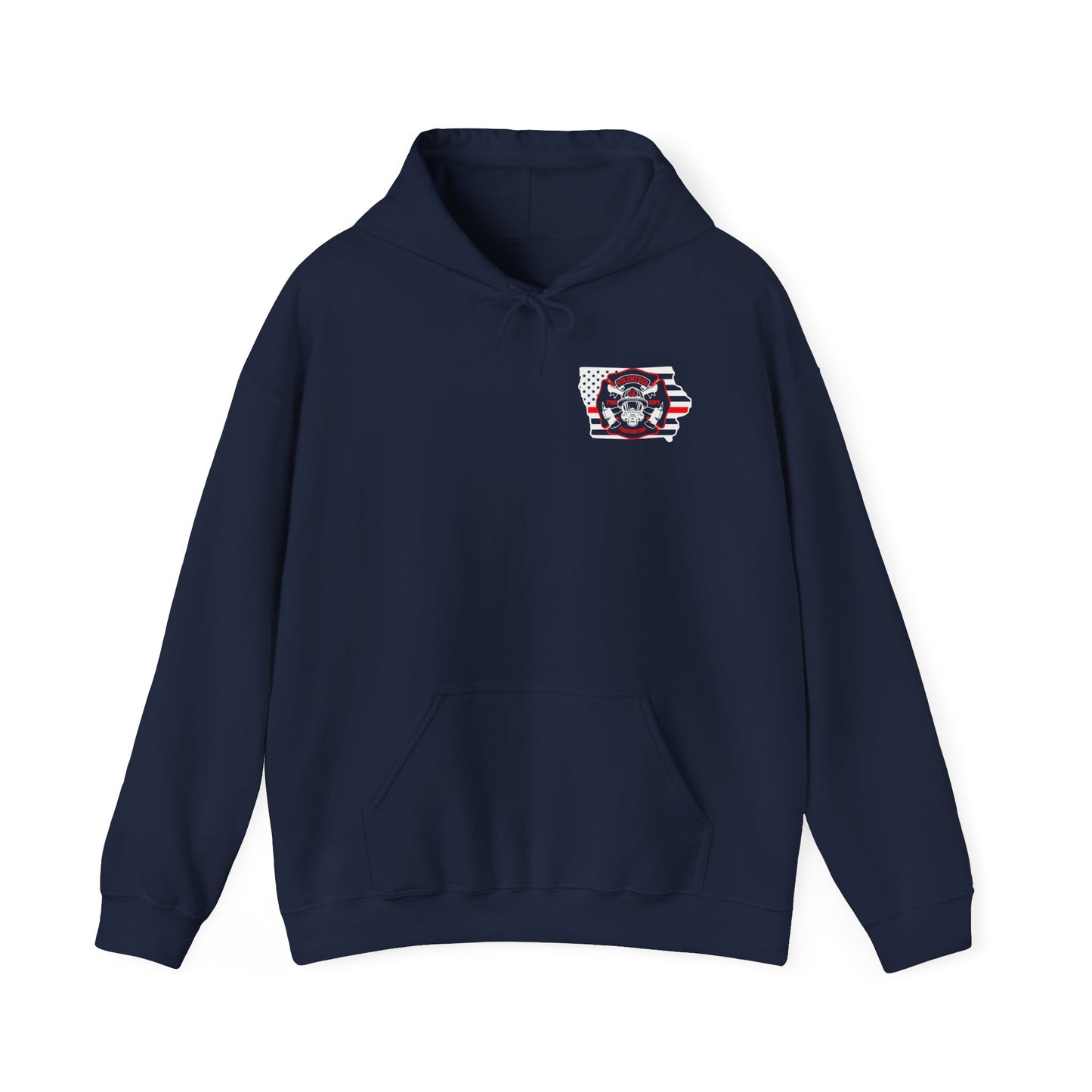 Iowa Volunteer Firefighter Hoodie | Unisex Gildan Heavy Hoodie
