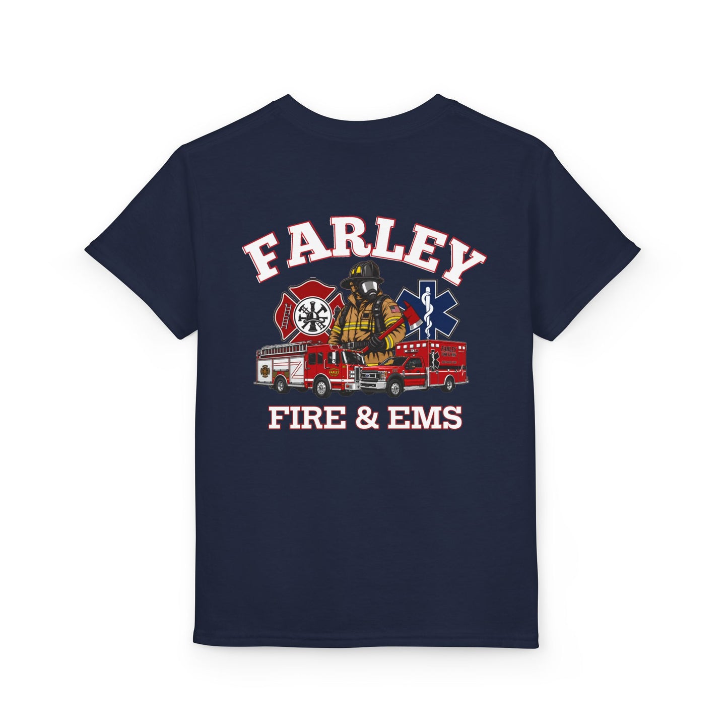 Farley Fire & EMS T-Shirt -Bunker Gear - YOUTH Gildan