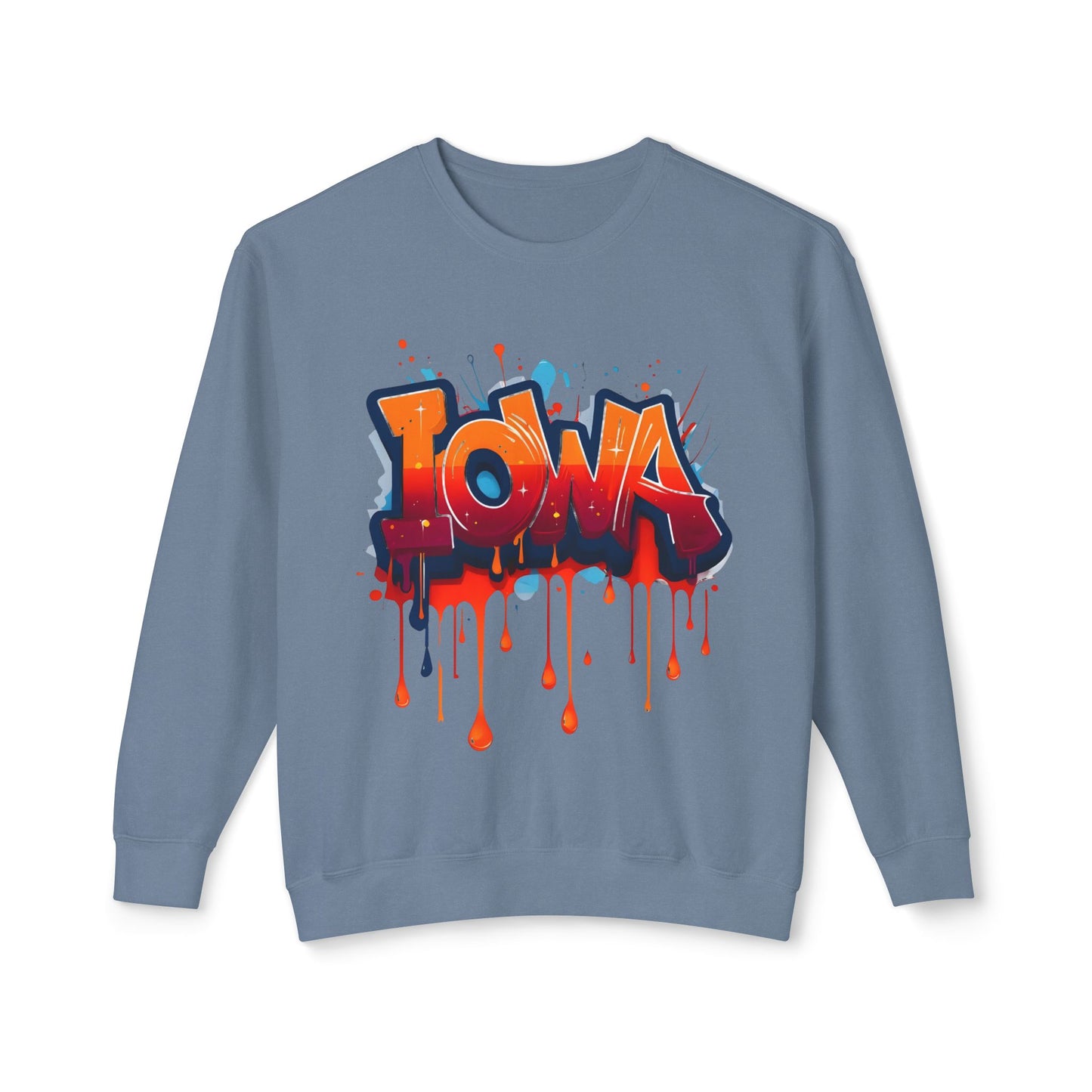 Iowa Graffiti Drip Sweatshirt - Comfort Colors Crewneck