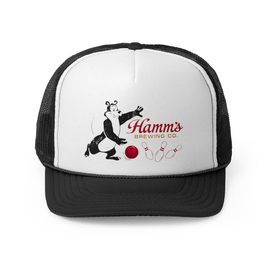 Vintage Hamms Bowling Trucker Hat | Retro Beer and Bowling
