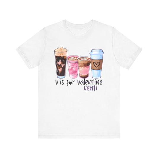 Trendy Coffee Lovers T-Shirt - "Venti" Coffee Graphic Bella Canvas Tee
