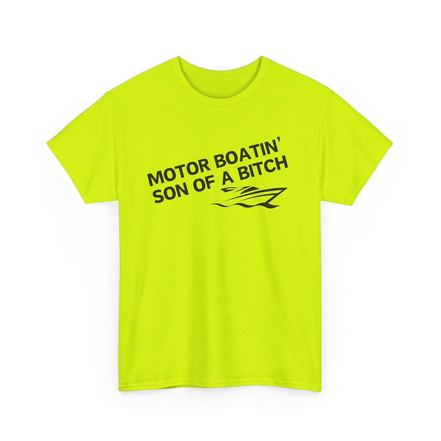 Motor Boatin' Son of a Bitch Unisex Heavy Cotton Tee, Funny Boat Lover Shirt, Nautical Gift, Casual Humor Top, Gift for Dad, Boating Apparel