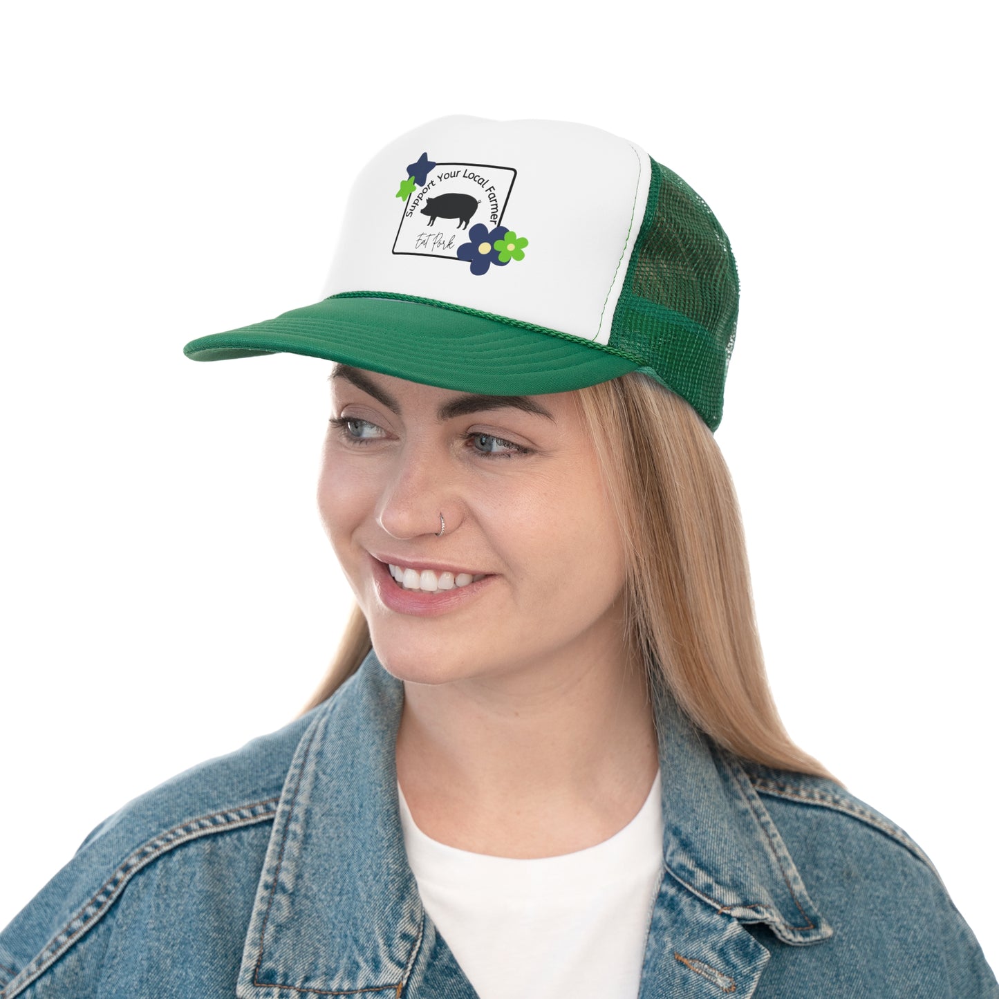 Support Local Farmers Trucker Hat - Eat Pork
