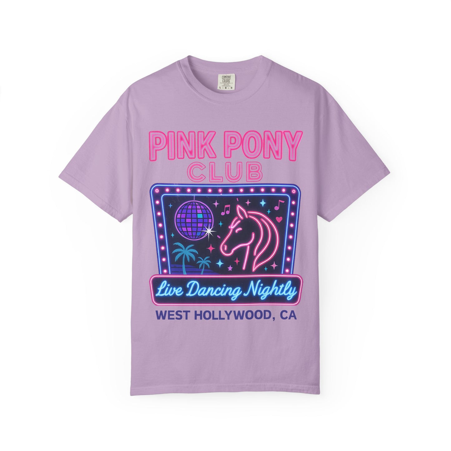 Retro Neon  Pink Pony Club T-shirt - Comfort Colors Unisex TShirt