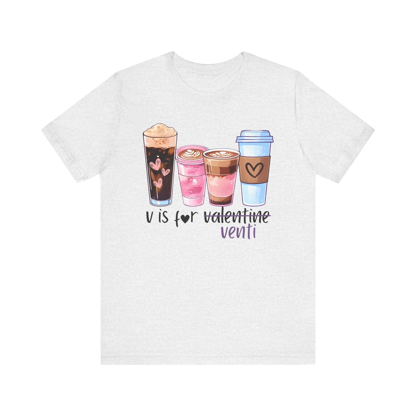 Trendy Coffee Lovers T-Shirt - "Venti" Coffee Graphic Bella Canvas Tee
