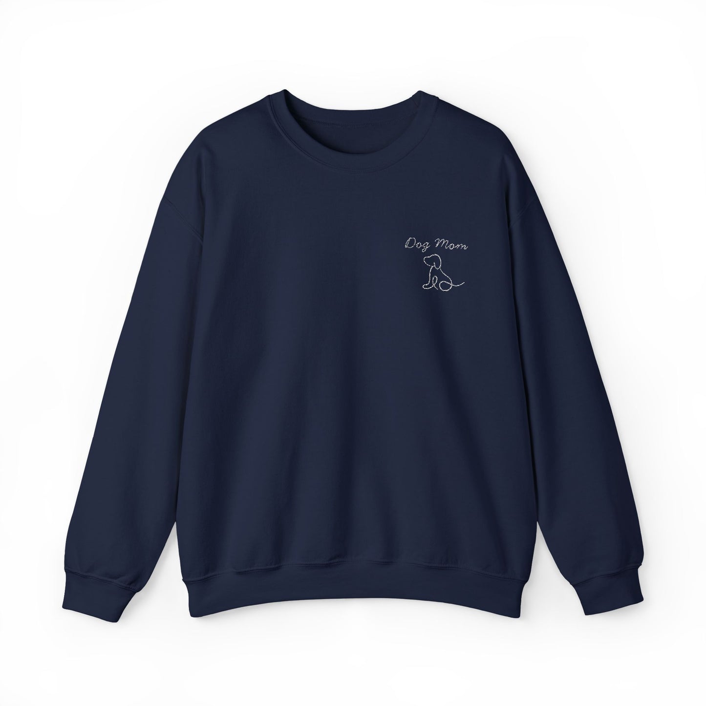 Dog Mom Embroidered Sweatshirt | Gildan Crewneck