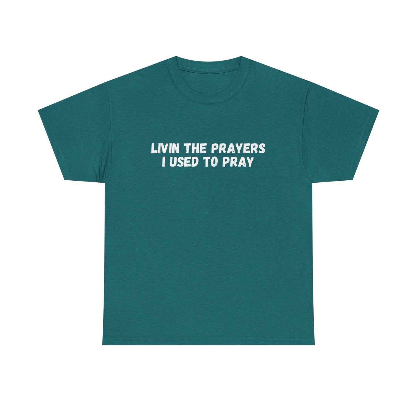 Livin the Prayers I used to Pray - Casual Unisex Gildan Heavy Cotton Tee