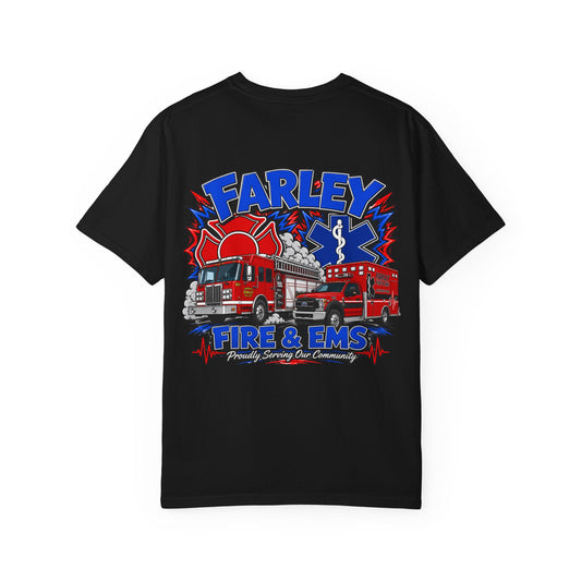 Cartoon Farley Fire & EMS T‑Shirt — Comfort Colors Unisex