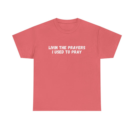 Livin the Prayers I used to Pray - Casual Unisex Gildan Heavy Cotton Tee