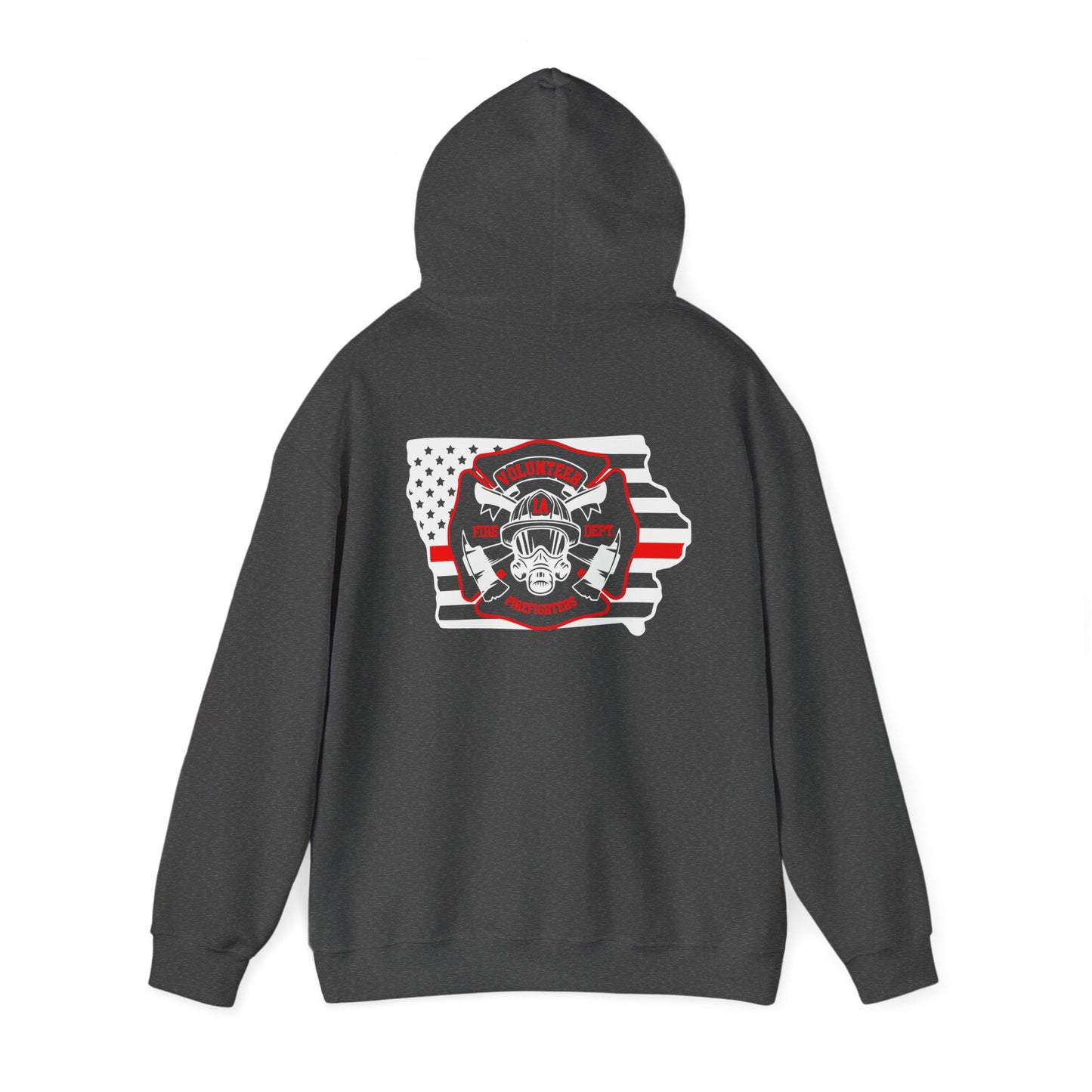 Iowa Volunteer Firefighter Hoodie | Unisex Gildan Heavy Hoodie