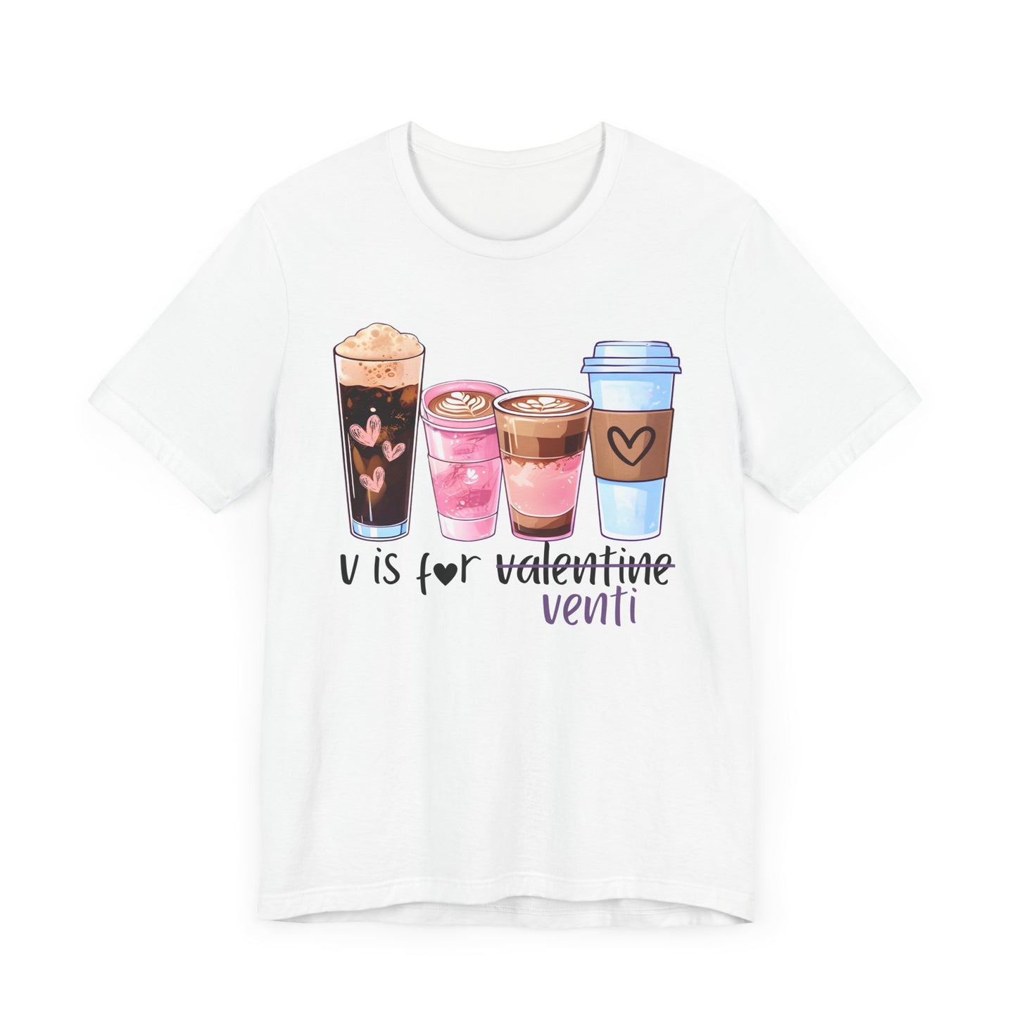 Trendy Coffee Lovers T-Shirt - "Venti" Coffee Graphic Bella Canvas Tee