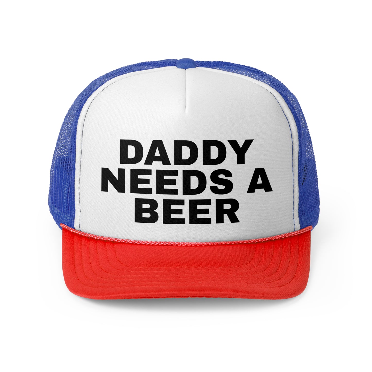 Daddy Needs A Beer" Trucker Hat. Funny Dad Hat  Father's Gift. Adjustable Mesh Back Baseball Cap