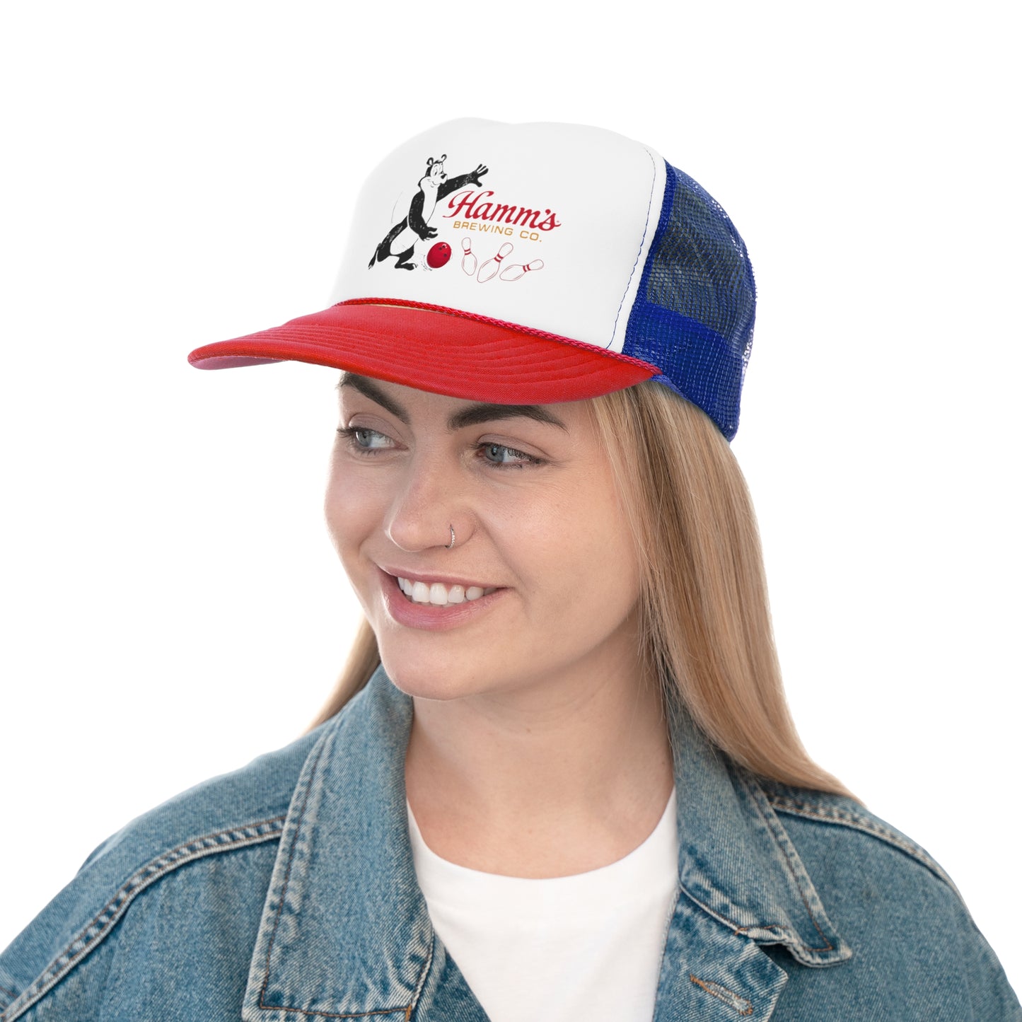 Vintage Hamms Bowling Trucker Hat | Retro Beer and Bowling