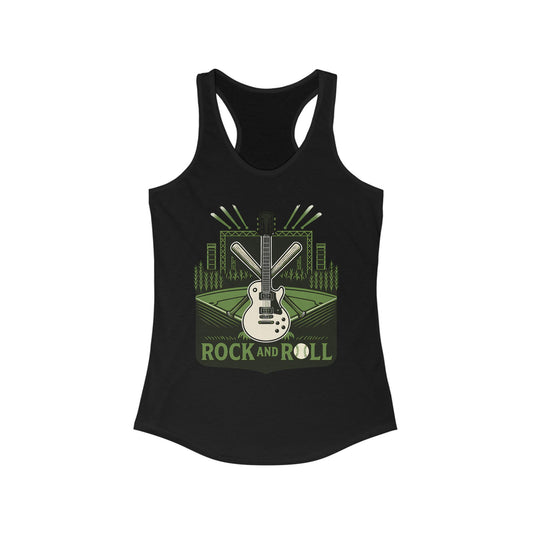 Rock and Roll - Baseball - Women's Racerback Tank