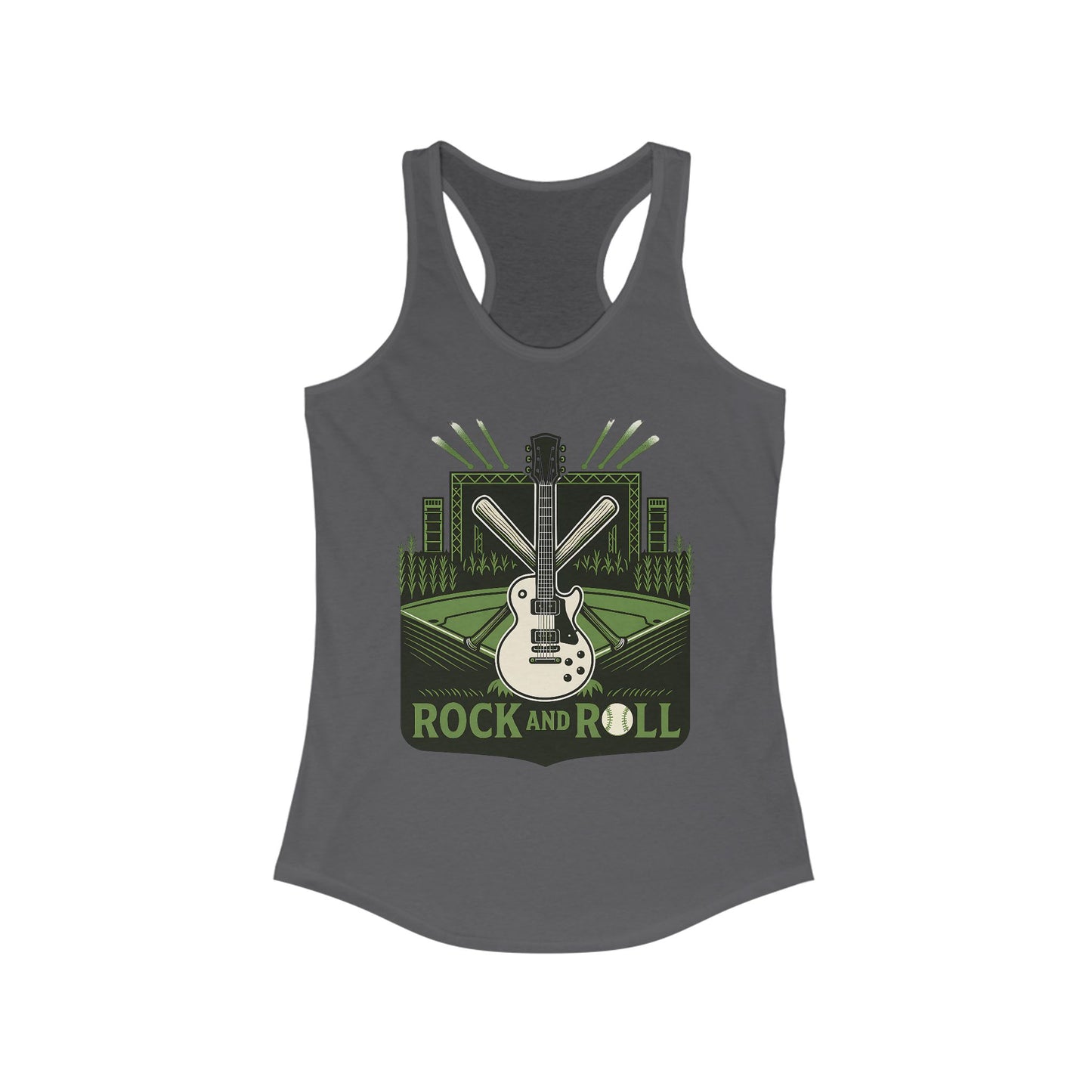 Rock and Roll - Baseball - Women's Racerback Tank
