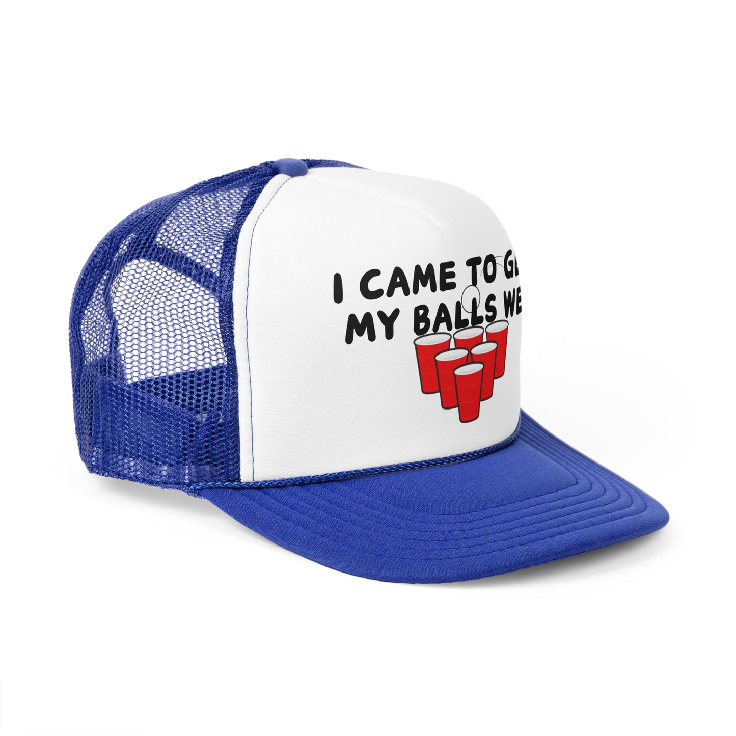 I Came to Get My Balls Wet Beer Pong Trucker Hat Funny Party Cap
