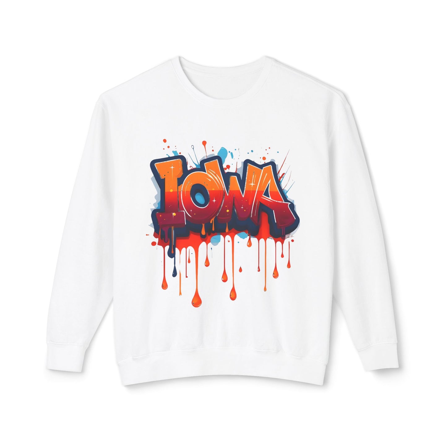 Iowa Graffiti Drip Sweatshirt - Comfort Colors Crewneck