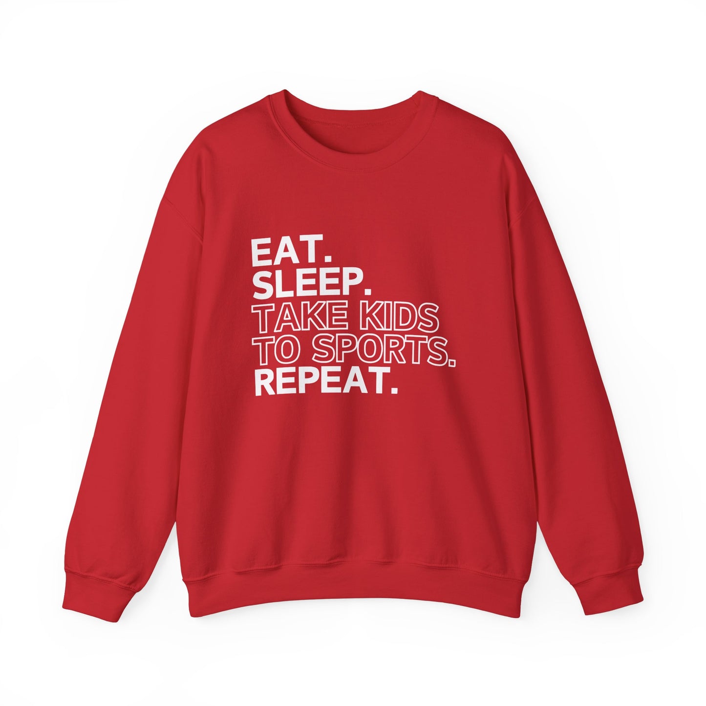 Eat Sleep Take Kids to Sports Repeat - Gildan Crewneck Sweatshirt