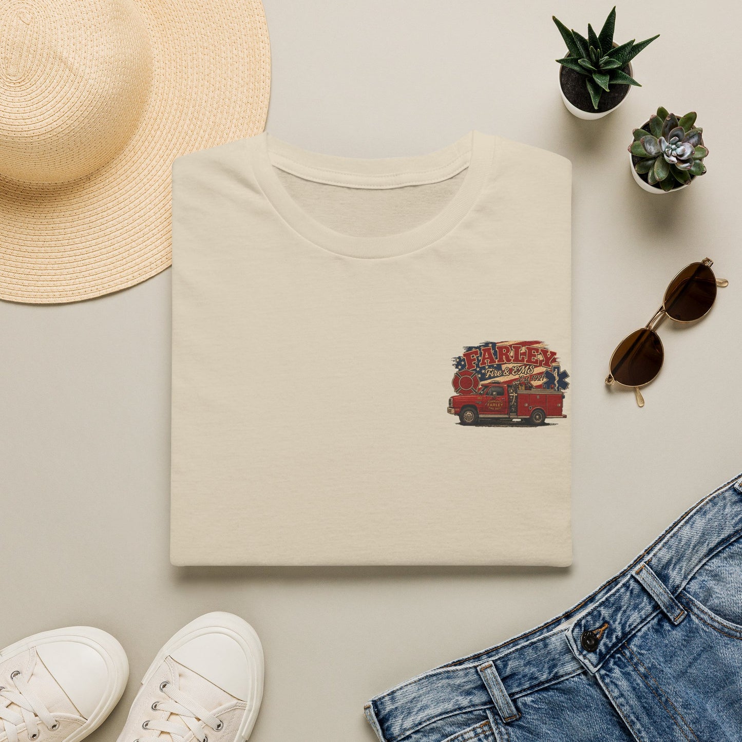 Vintage Farley Fire & EMS T-Shirt - Gildan Softstyle