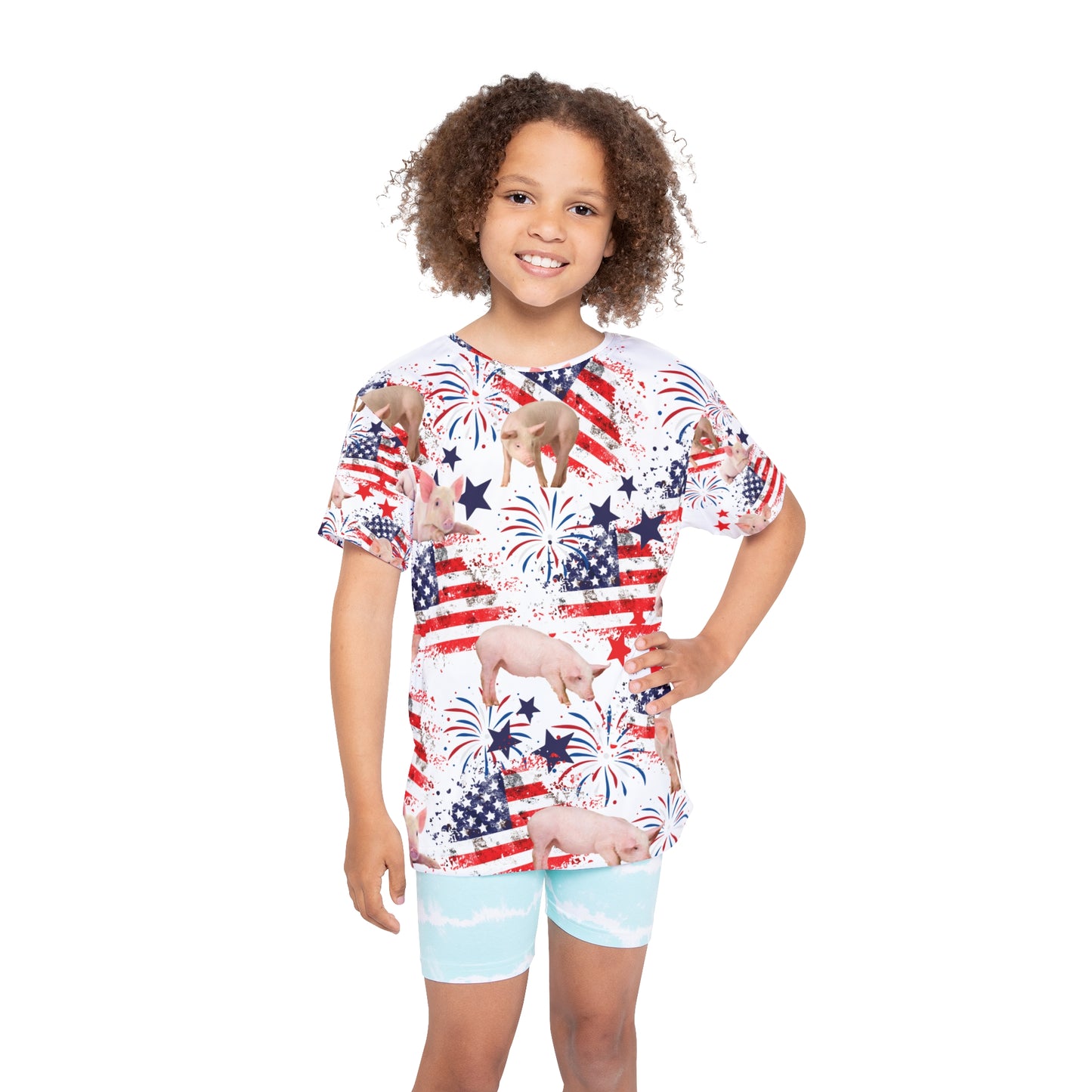 Patriotic Pig Kids Shirt