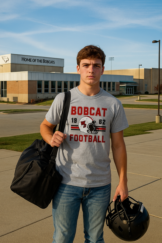 Bobcat Football Unisex Heavy Cotton Tee